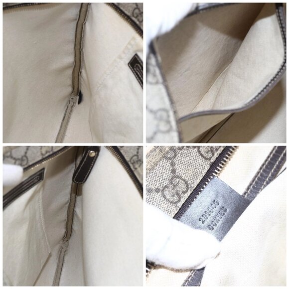 GUCCI GG Supreme Shoulder Bag PVC Beige Gold - Picture 15 of 16